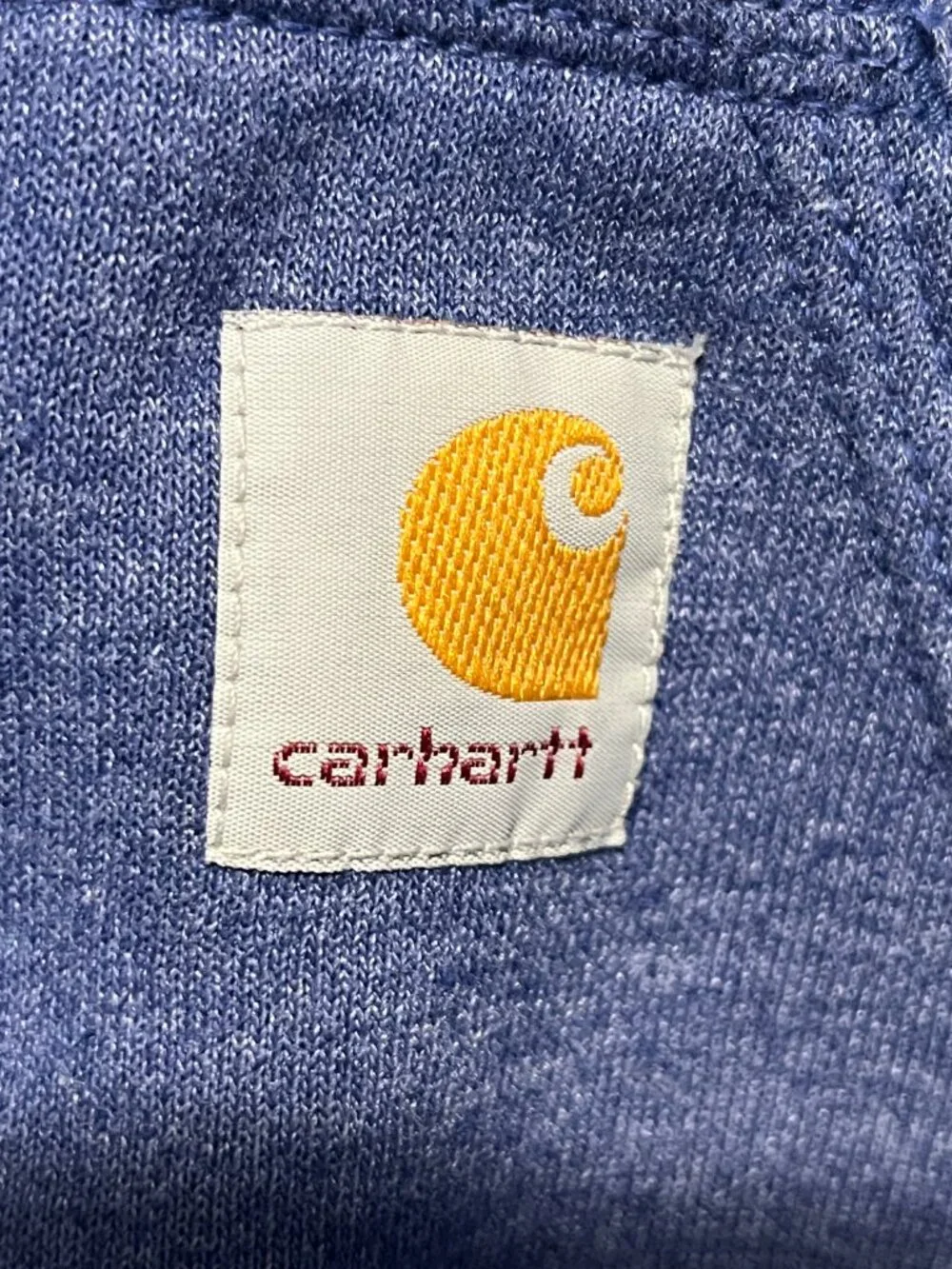 Carhartt Mens Loose Fit Spellout Hoodie K288H53 L Blue Workwear Rugged Carpenter - Picture 4 of 7